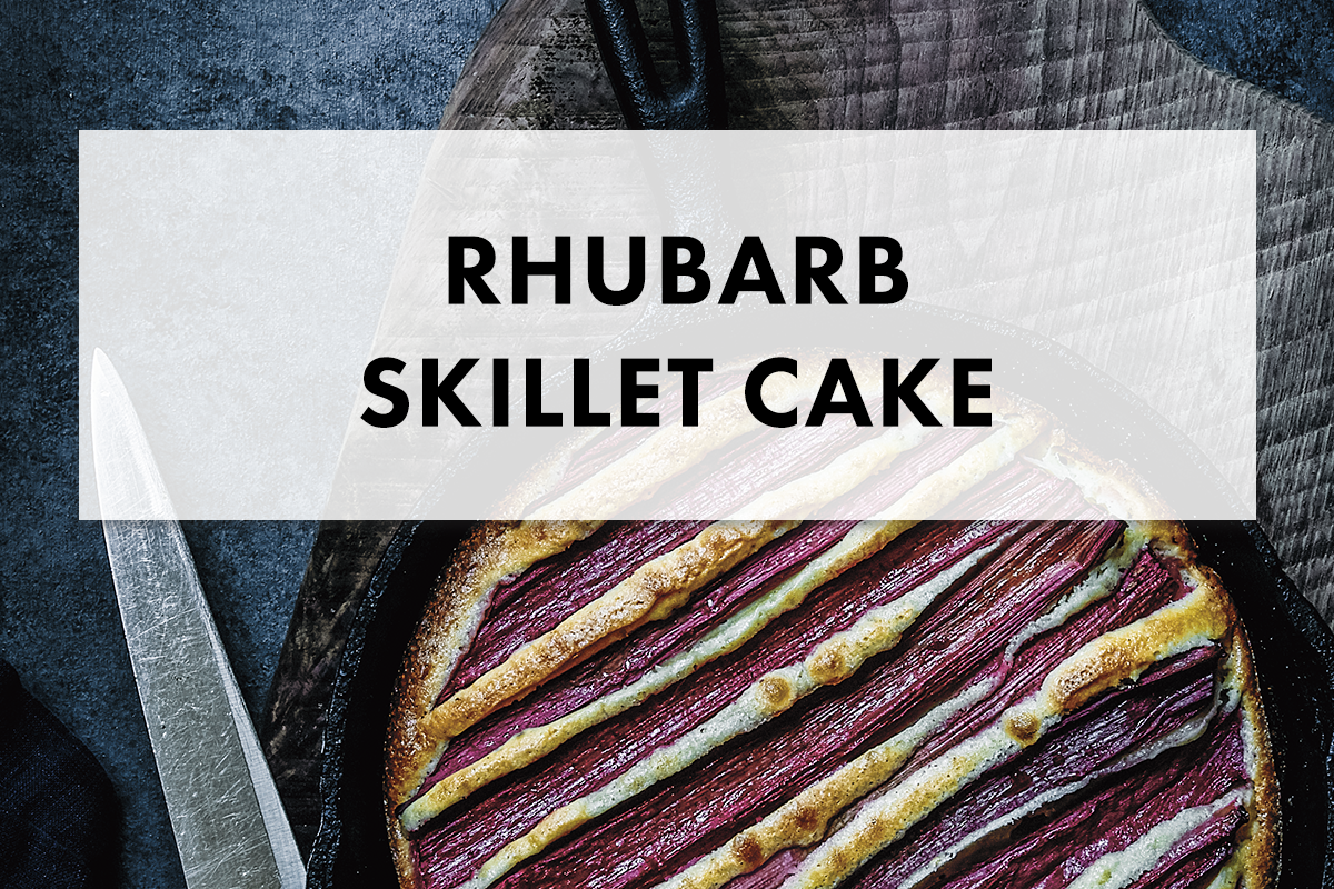 Rustic Cast Iron Rhubarb Cake Recipe