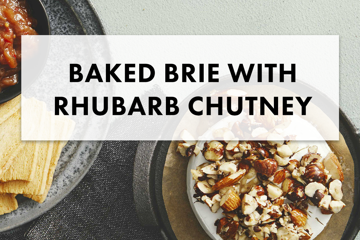Irresistible 5-Ingredient Baked Brie with Rhubarb Chutney