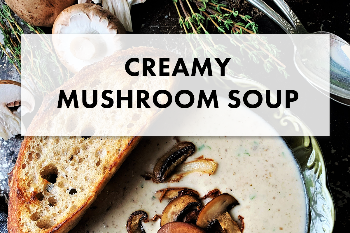 A Comforting Bowl of Velvety Mushroom Soup