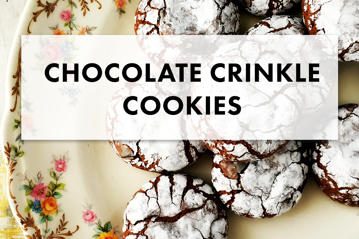 Chocolate Crinkle Cookies with Fudgy Centers