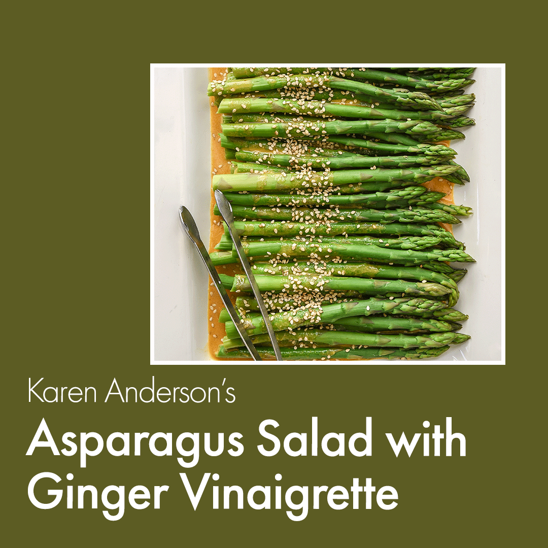 Refreshingly Cold Asparagus Salad with Sesame Ginger Vinaigrette