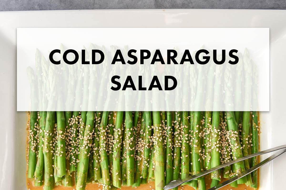 Refreshingly Cold Asparagus Salad with Sesame Ginger Vinaigrette