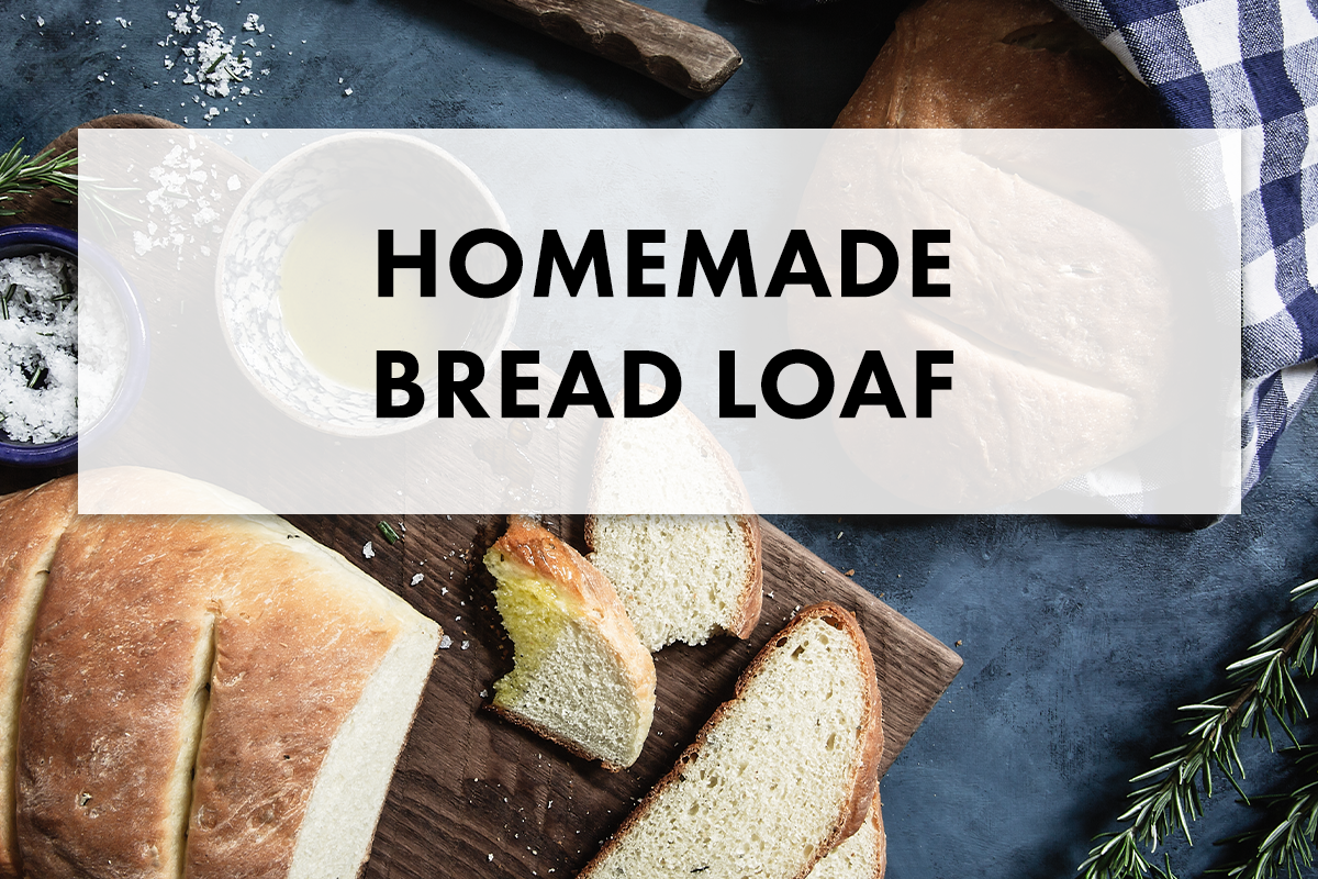 Homemade Bread Loaf with Olive Oil