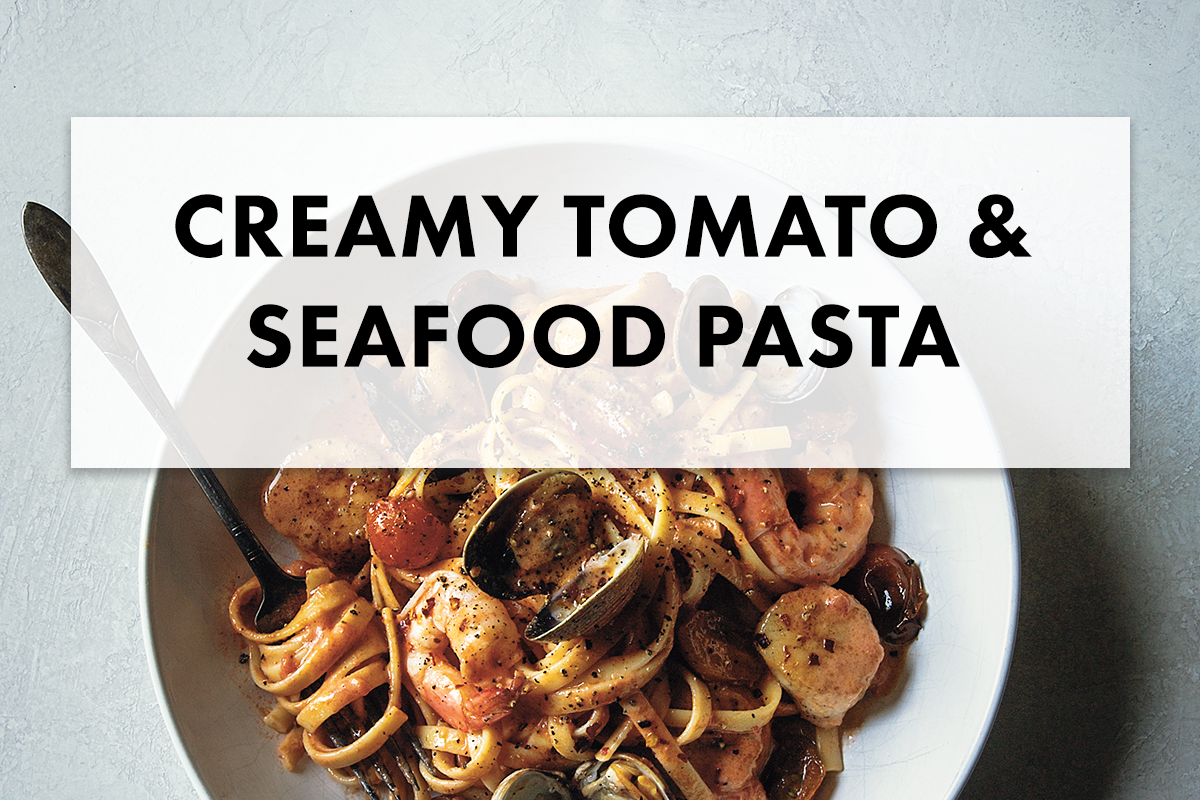 Tomato and Vodka Creamy Seafood Pasta