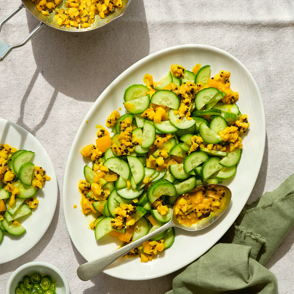 Hop into Spring with this Refreshing Cucumber Curry Salad