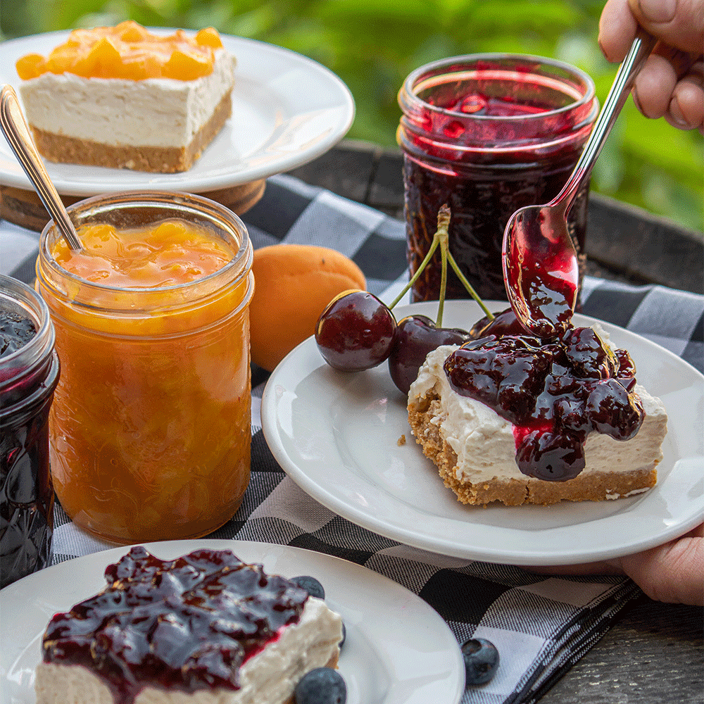 The Davison Orchards's Famous No-Bake Cheesecake with Fruit Compote