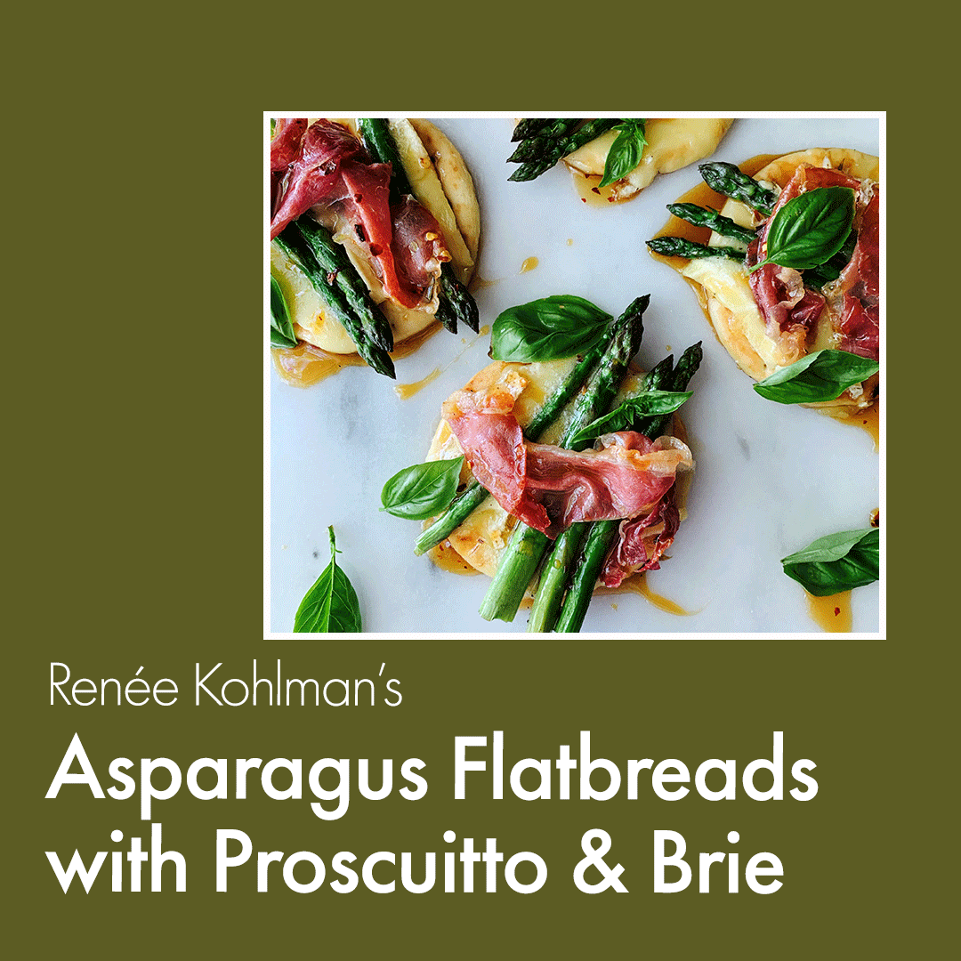 Elevate Your Lunch with Asparagus Flatbreads with Proscuitto, Brie, and Spiced Honey Drizzle